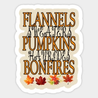 FALL PUMPKIN T SHIRT Sticker